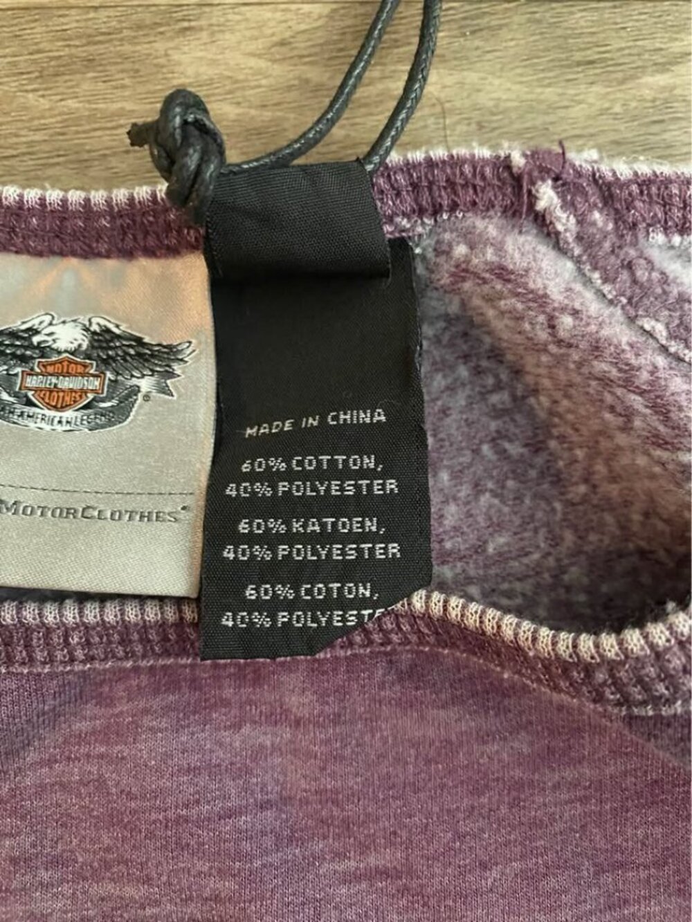 Harley-Davidson Women’s Plum Long Sleeve Top XS New With Tags Soft Cozy Graphic - Picture 3 of 4